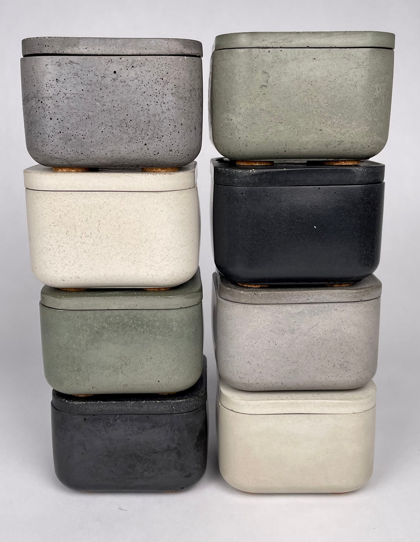 Lock Kvadrat | 2'' Concrete container with lid