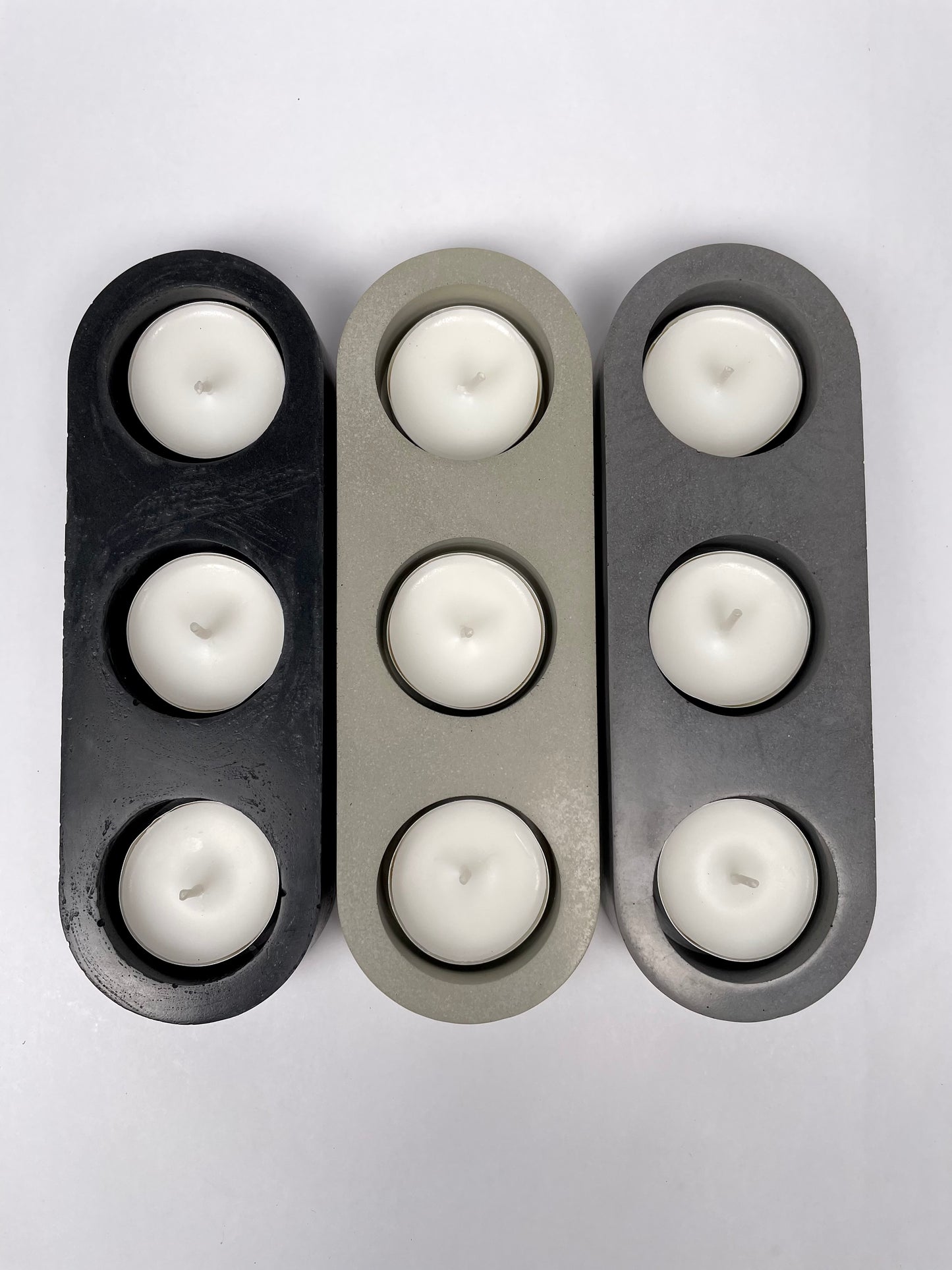 Ljusstake | Concrete tripple Tea-light