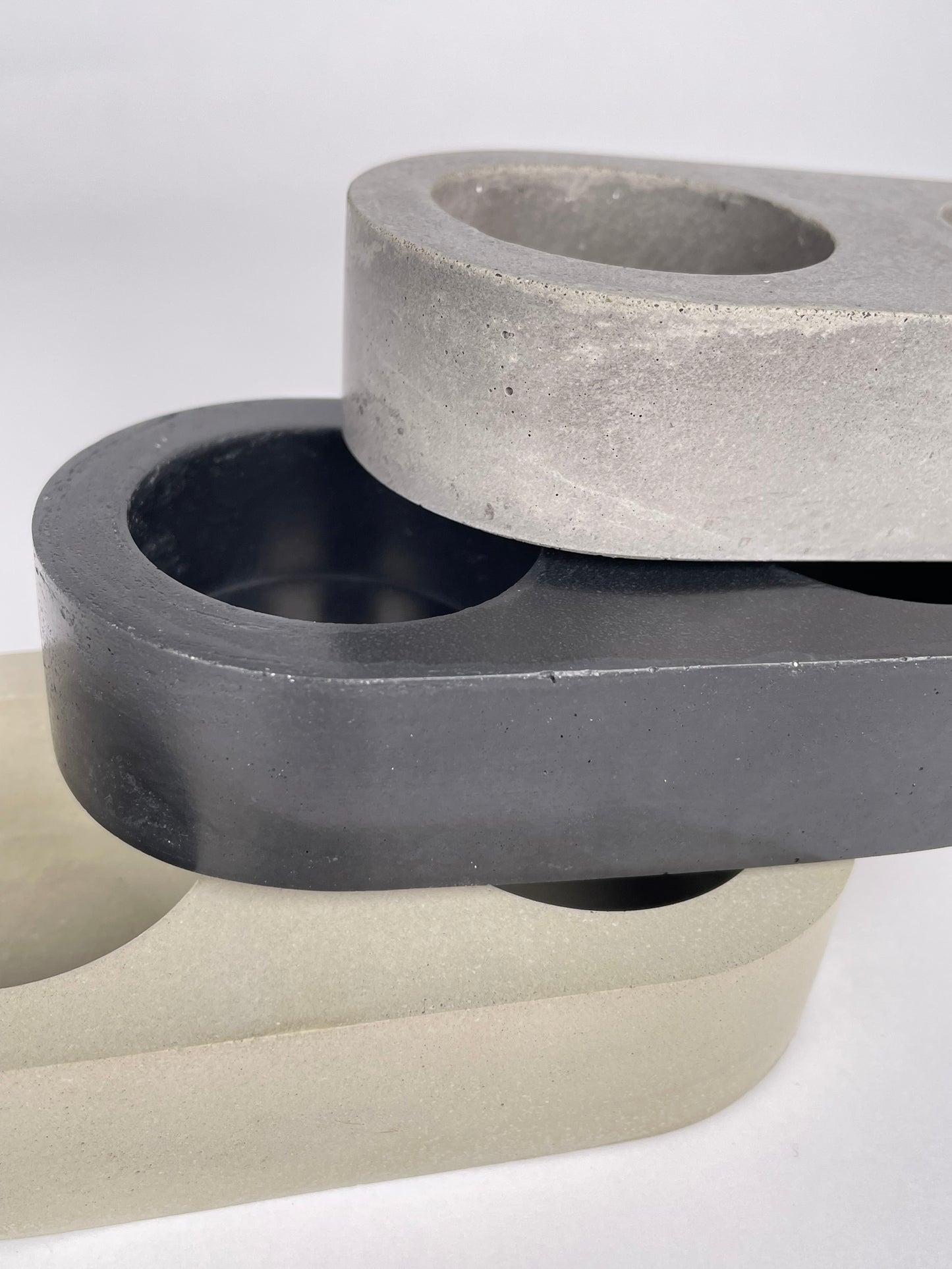 Ljusstake | Concrete Double Tea-light